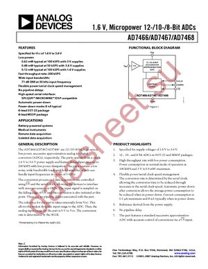 AD7466BRMZ datasheet  